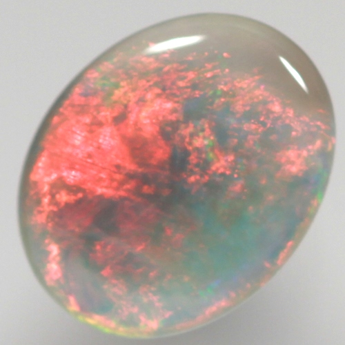 SOLID SEMI BLACK OPAL Bright red Moss pattern